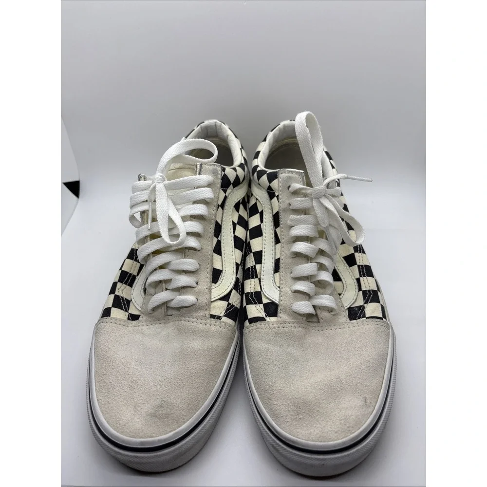 Vans Old Skool Sneaker Checkerboard Off White Black Mens 9.5 VN0A38G127K